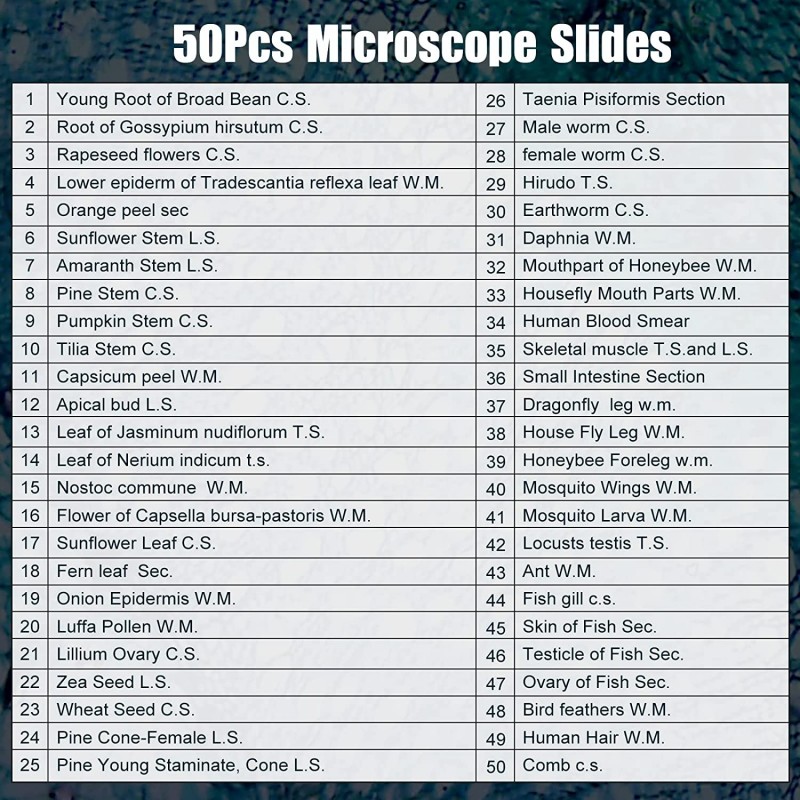 Preparaattisarja 50kpl