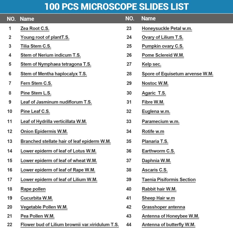 Preparaattisarja 100x az